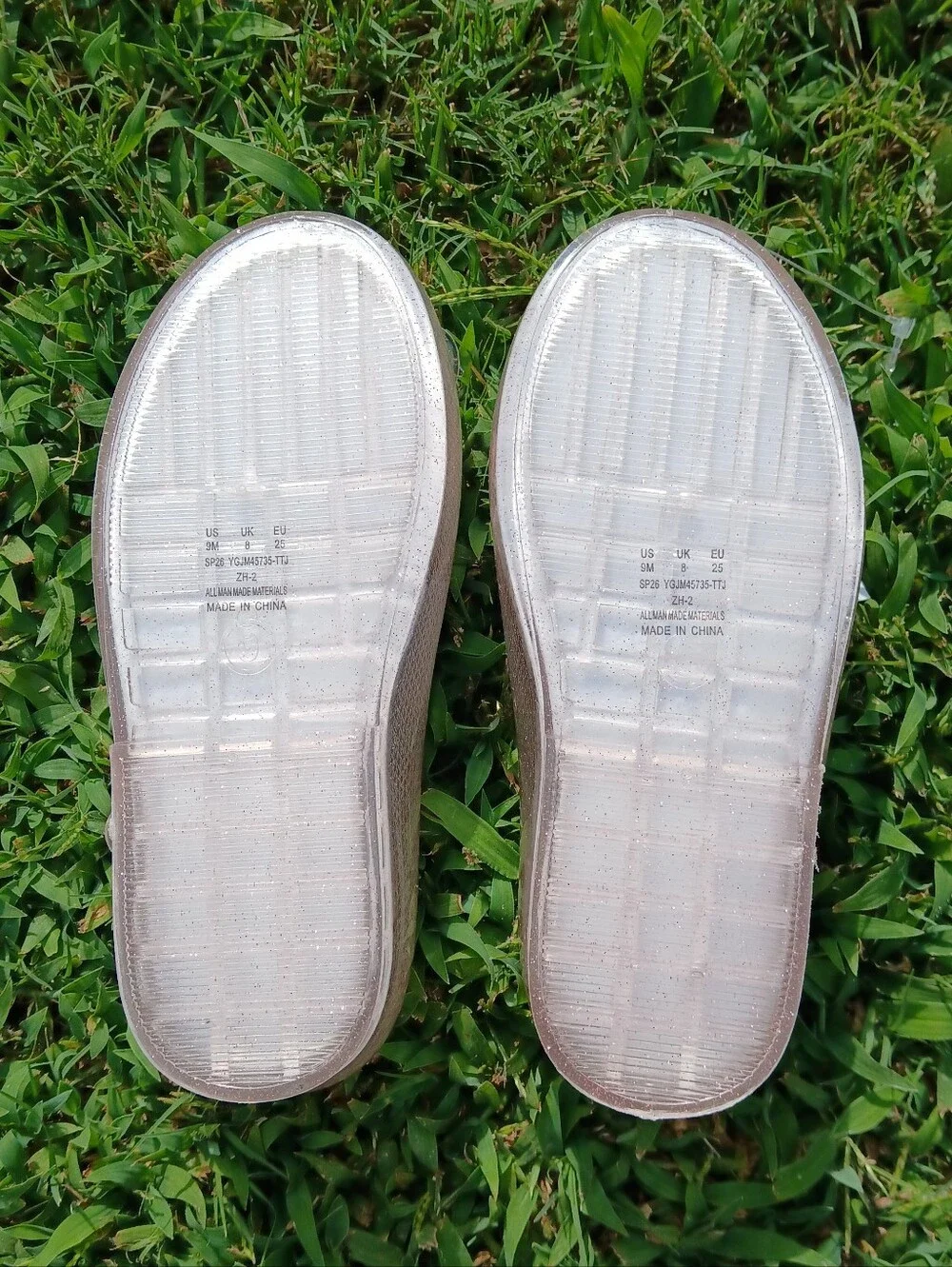9, 10 Sperry Kids Shimmery Mary Jane Jelly Shoes, Clear Pink, Waterproof
